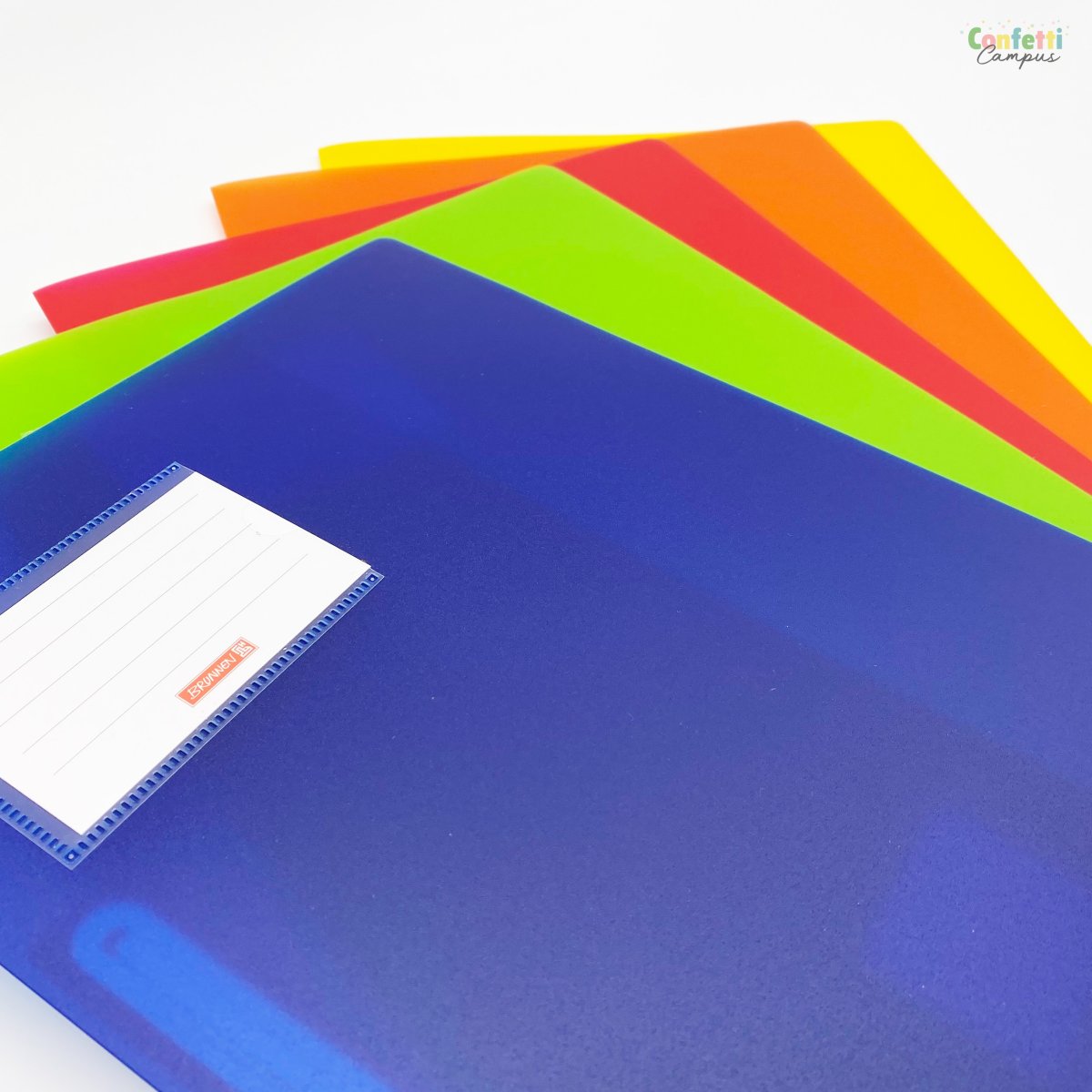 BRUNNEN FACT! Chemise à lamelle A4 en plastique Bleue – Image 4