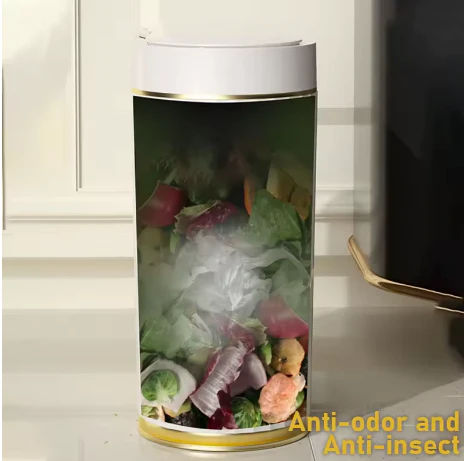 Poubelle 79L Inox Automatique Rayé – Image 3