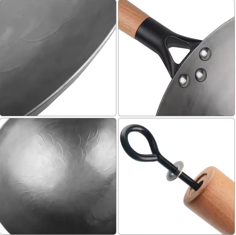 Wok 32cm en fer traditionnel antiadhésif – Image 3