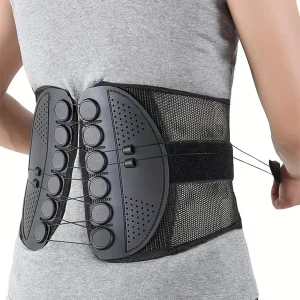 Ceinture lombaire à double traction avec système de serrage rapide