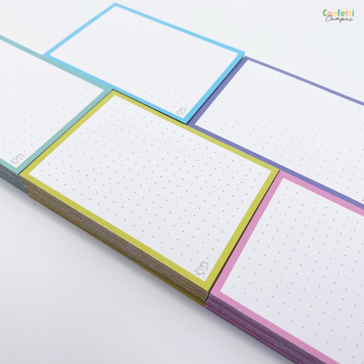 50 Flashcards Leitner A7 à points bicolores Lavande vs Bleu pétrole – Image 9