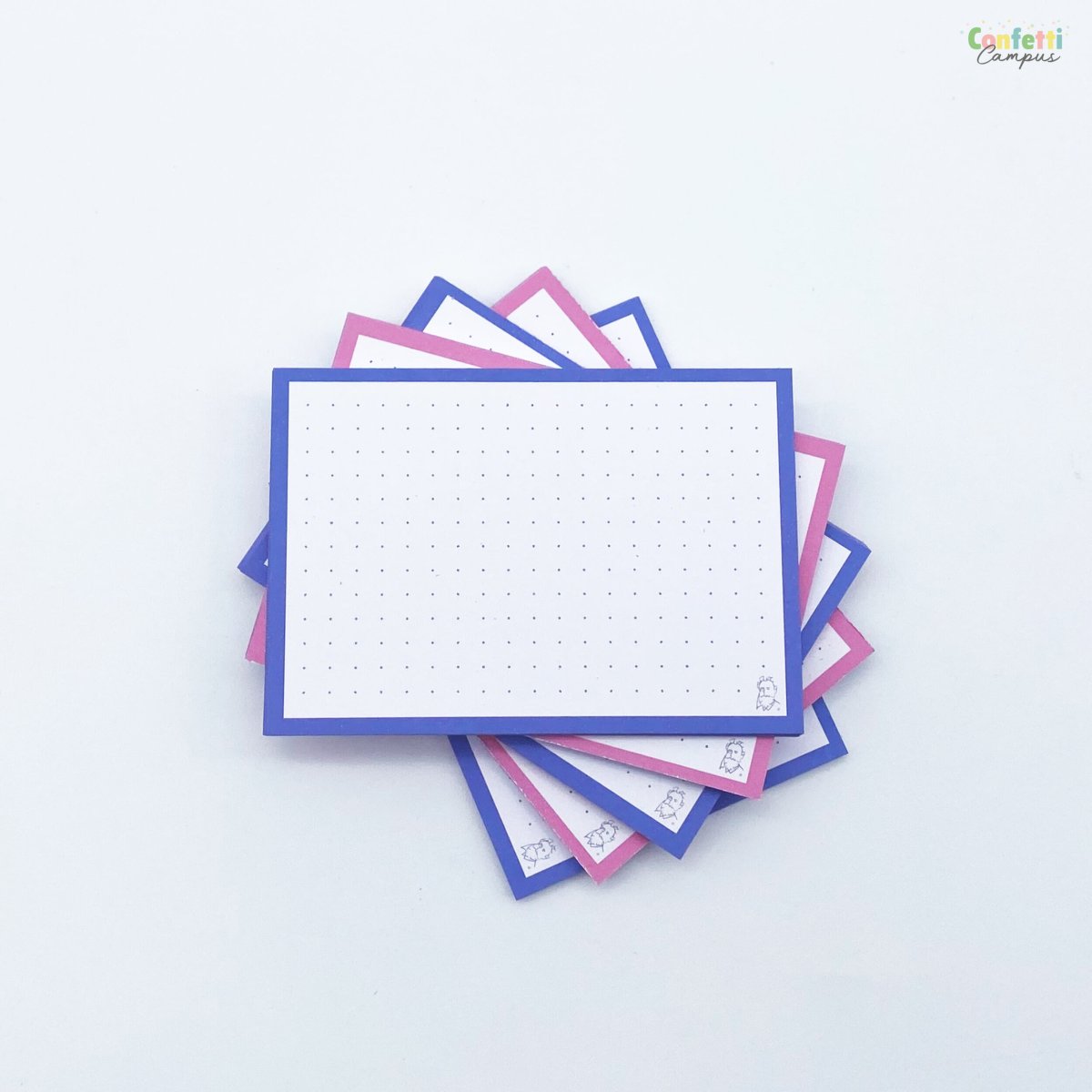 50 Flashcards Leitner A7 à points bicolores Rose vs Bleu – Image 3