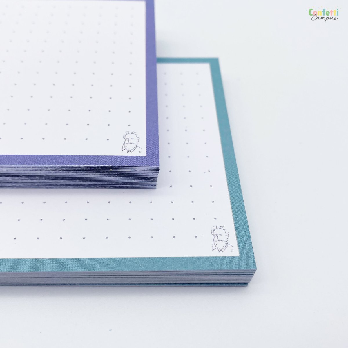 50 Flashcards Leitner A7 à points bicolores Lavande vs Bleu pétrole – Image 4