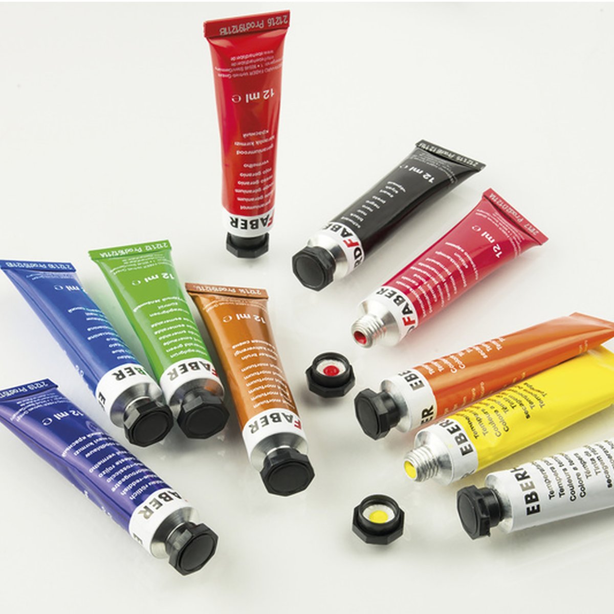 Eberhard Faber Etui de 6 tubes de peinture scolaire Tempera 18ml – Image 4