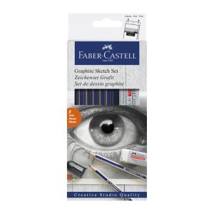 FABER CASTELL Kit dessin au crayon 8 pieces