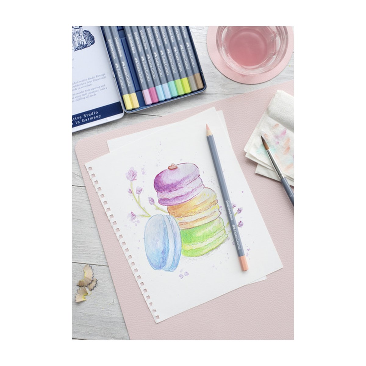 FABER CASTELL Goldfaber Aqua Crayons de couleur aquarellables x24 intenses + 12 pastel – Image 6