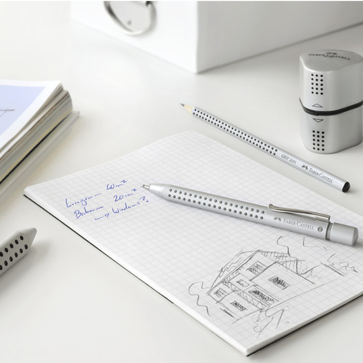 FABER CASTELL Grip Crayon porte-mine 0,7mm Bleu foncé – Image 7