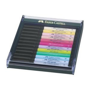 FABER CASTELL Pitt Artist Kit Brush Lettering 12 feutres pinceau Assorti pastel