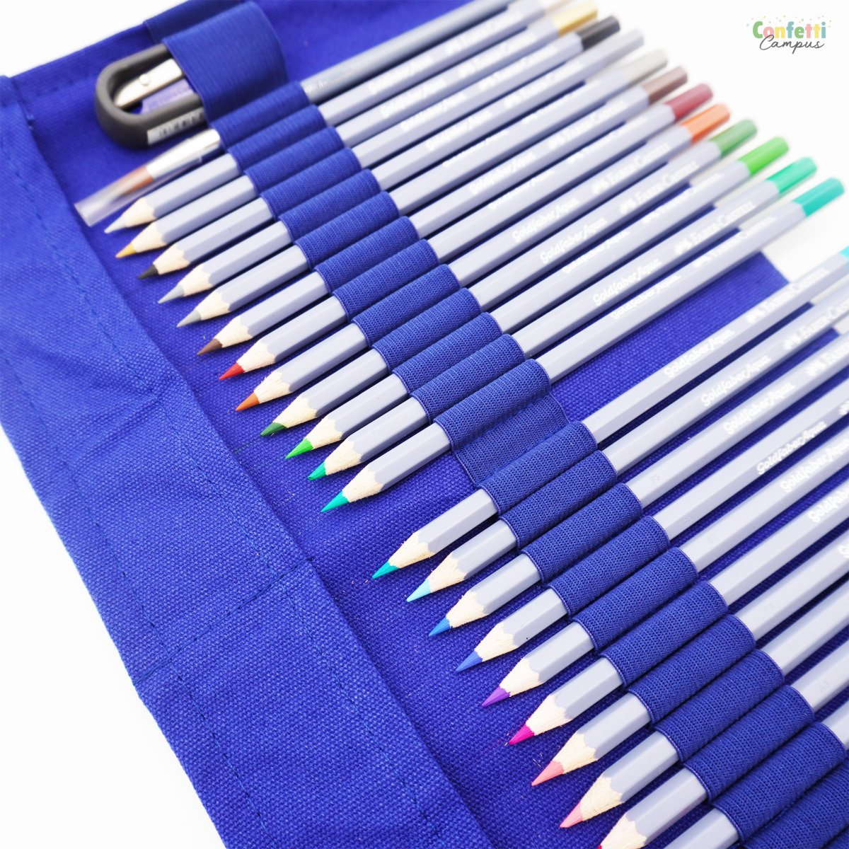 FABER CASTELL Goldfaber Aqua Crayons de couleur aquarellables Trousse enroulable x27 – Image 4