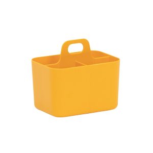 FORMA Organiseur de bureau porte-stylos 3 compartiments 15x11x13,5cm orange curcuma