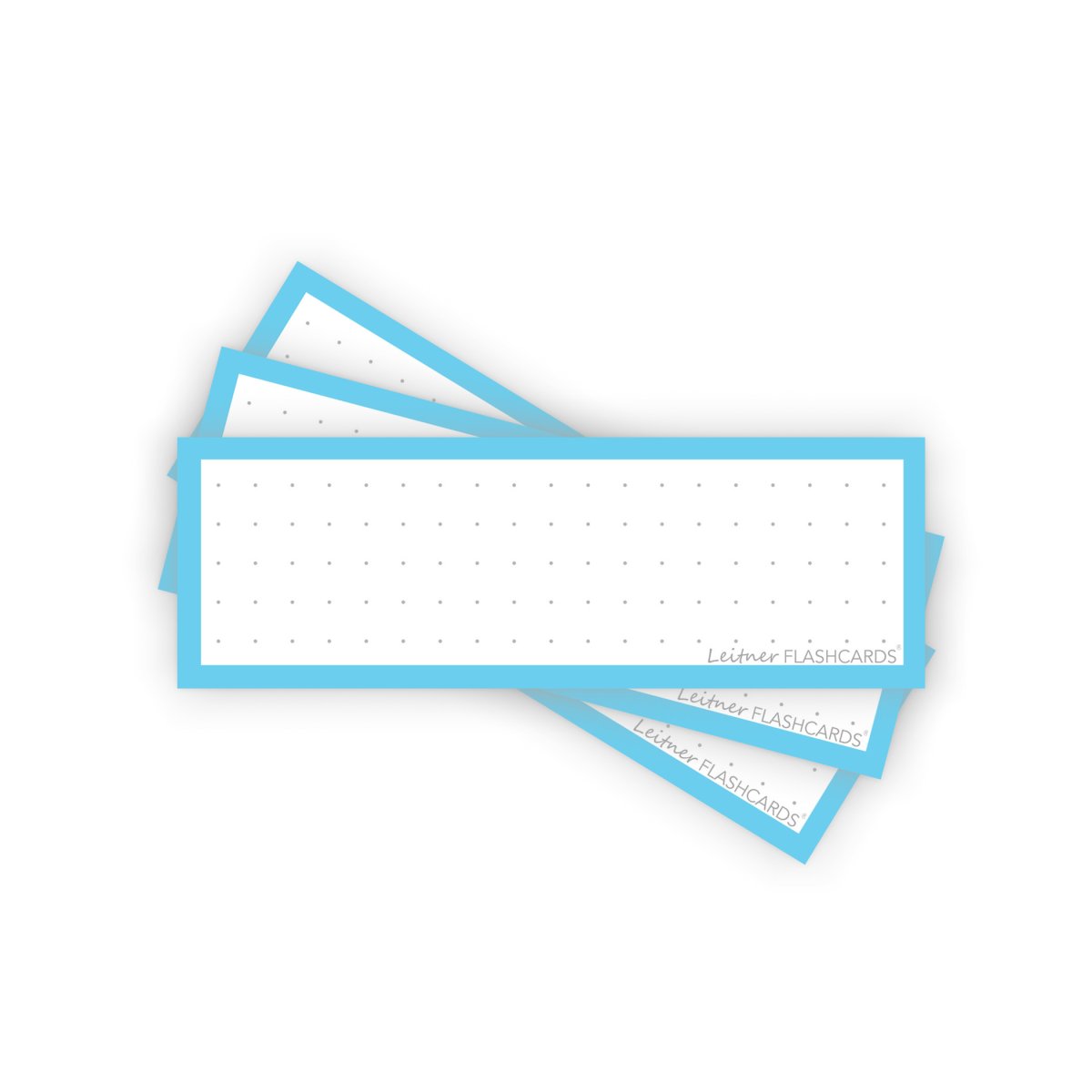 50 Flashcards Leitner Vocabulaire à points cadre pastel bleu