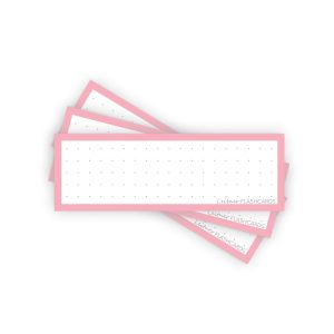 50 Flashcards Leitner Vocabulaire à points cadre pastel rose