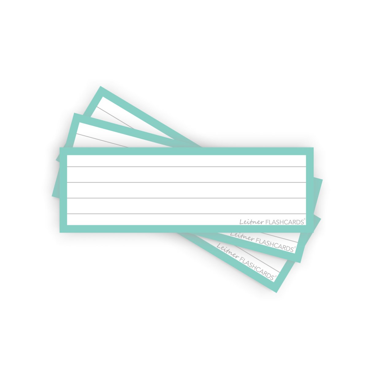 50 Flashcards Leitner Vocabulaire lignées cadre pastel vert – Image 2