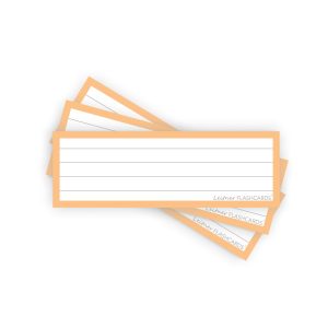 50 Flashcards Leitner Vocabulaire lignées cadre pastel pêche