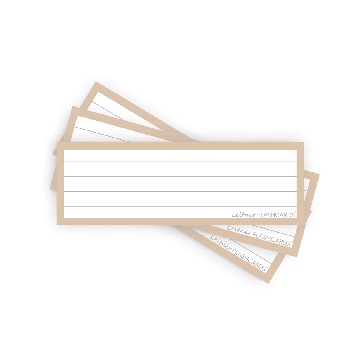 50 Flashcards Leitner Vocabulaire lignées cadre beige sable