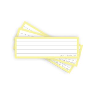 50 Flashcards Leitner Vocabulaire lignées cadre pastel jaune