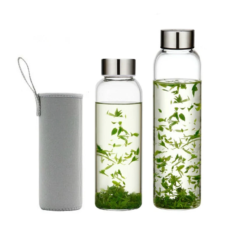 Gourde en verre avec housse – Image 2