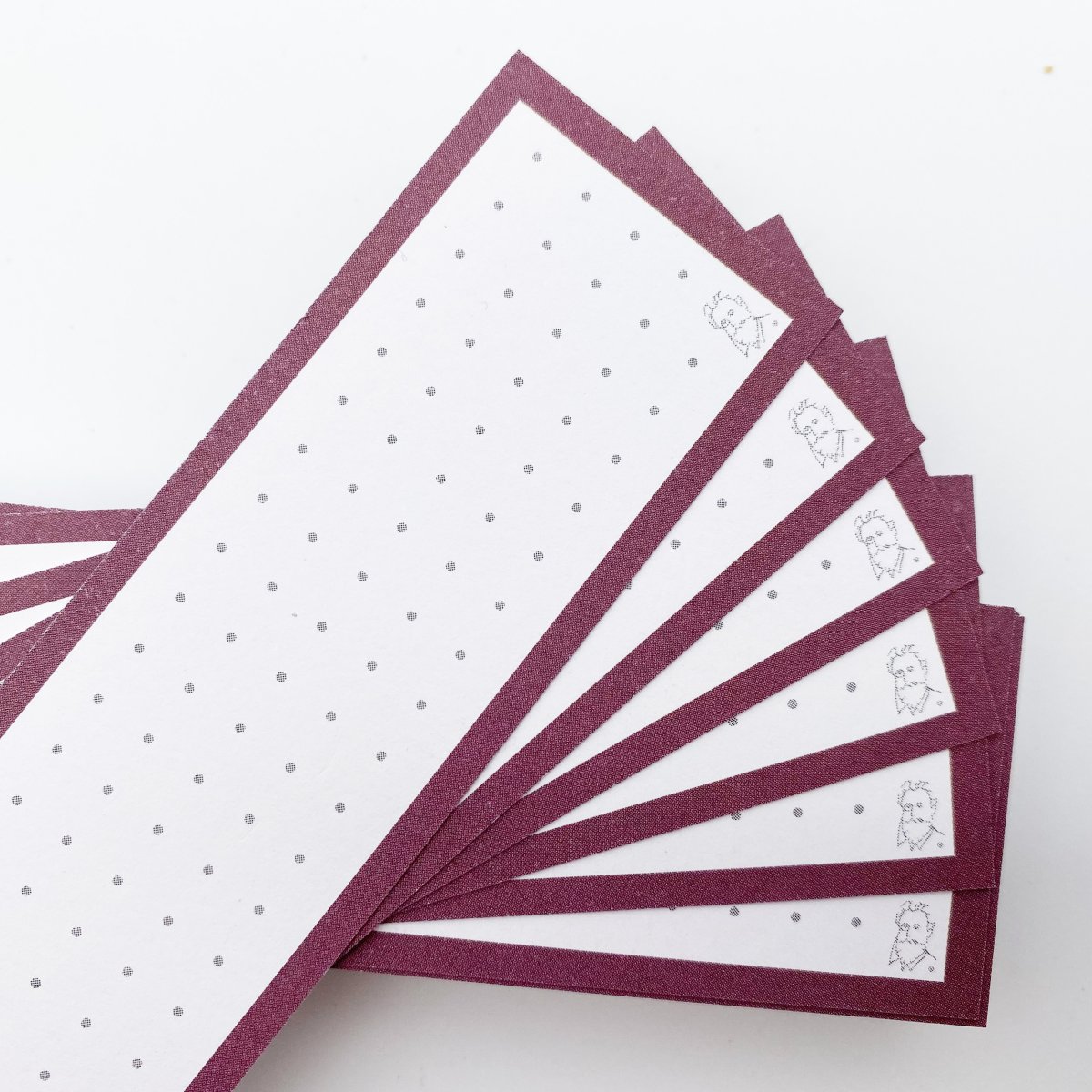 50 Flashcards Leitner Vocabulaire à points cadre rouge vigne – Image 3