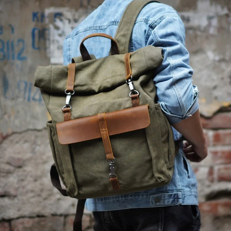 Sac à dos vintage ordinateur portable – Image 3
