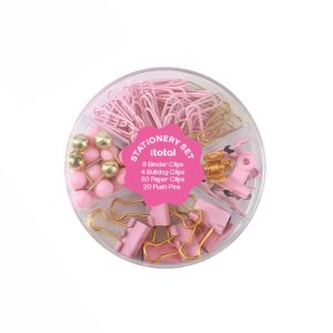 ITOTAL Kit d&rsquo;organisation Monocolor 80 pieces Douceur rosée