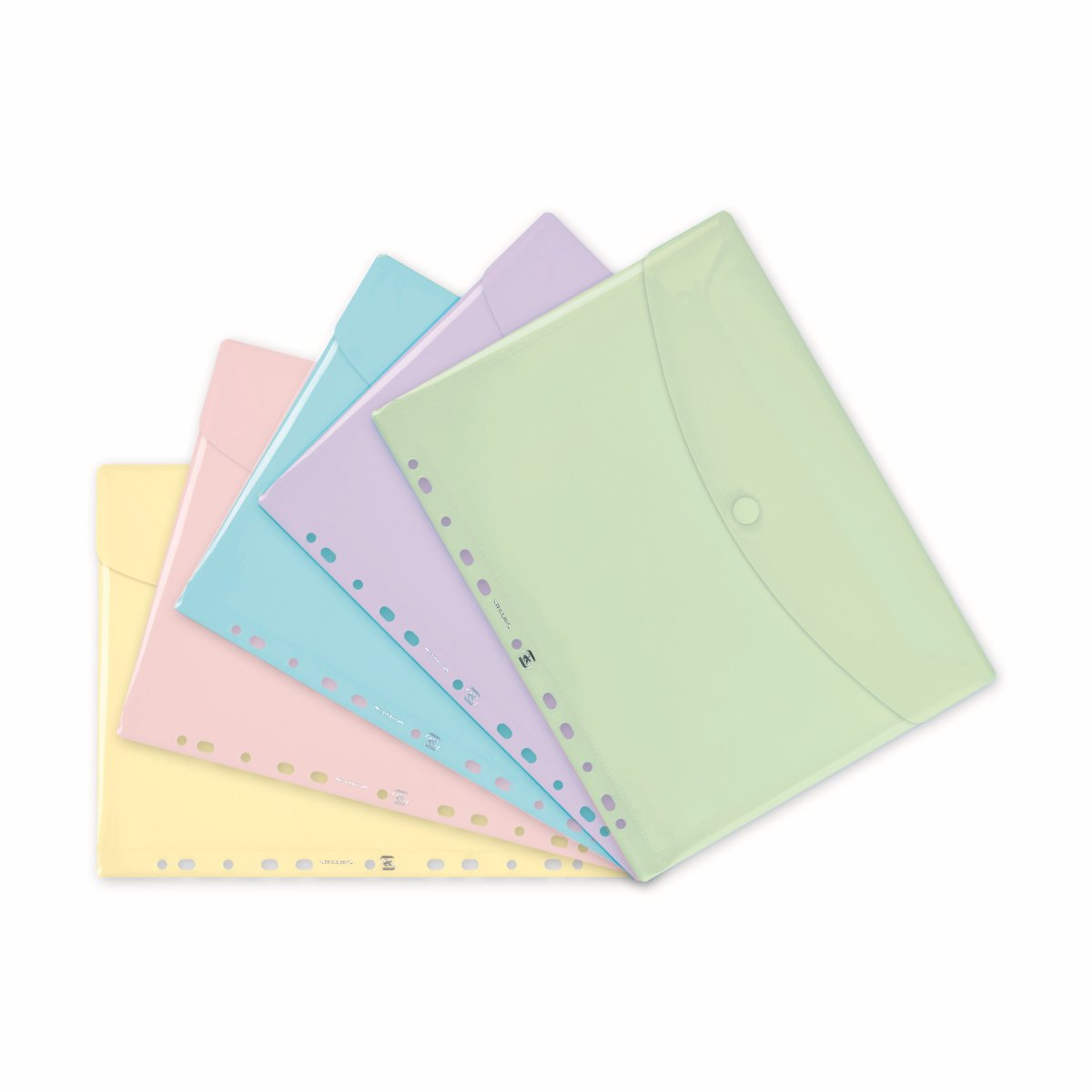 OXFORD Pochette perforée à soufflet A4 pastel jaune crème – Image 3