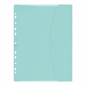 OXFORD Pochette perforée à soufflet A4 Bleu pastel