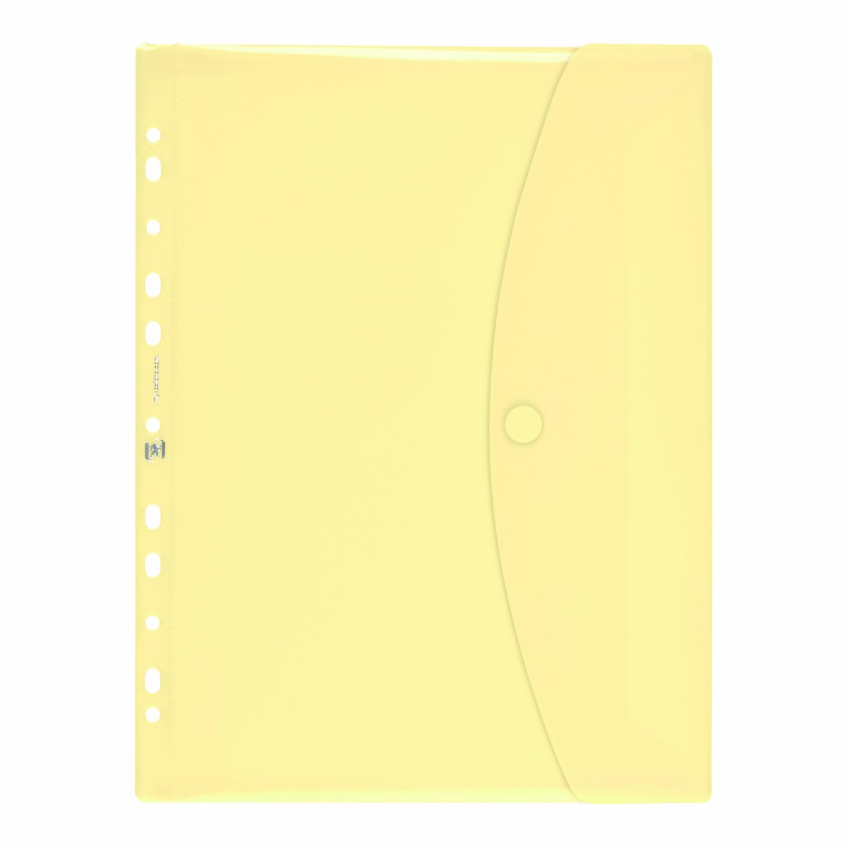 OXFORD Pochette perforée à soufflet A4 pastel jaune crème