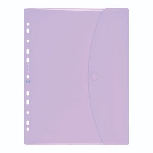 OXFORD Pochette perforée à soufflet A4 pastel Glycine