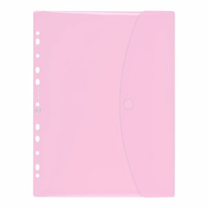 OXFORD Pochette perforée à soufflet A4 Rose pastel
