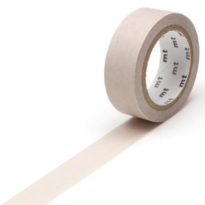 Ruban MT Masking tape 7m x 15mm uni pastel cacao