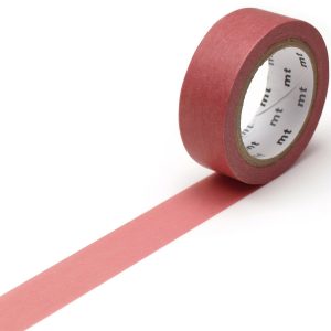 Ruban MT Masking tape 7m x 15mm uni mat rose foncé
