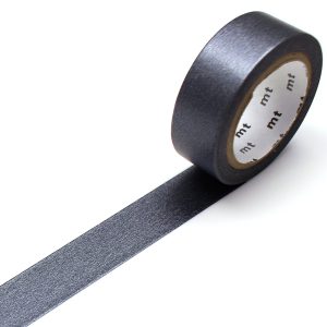 Ruban MT Masking tape 7m x 15mm uni brillant argent foncé
