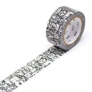 Ruban MT Masking tape 7m x 20mm Animaux CupOfTherapy