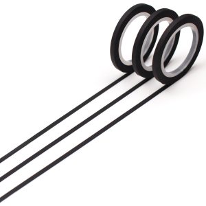 3 rubans MT Masking tape 7m x 3mm uni mat noir