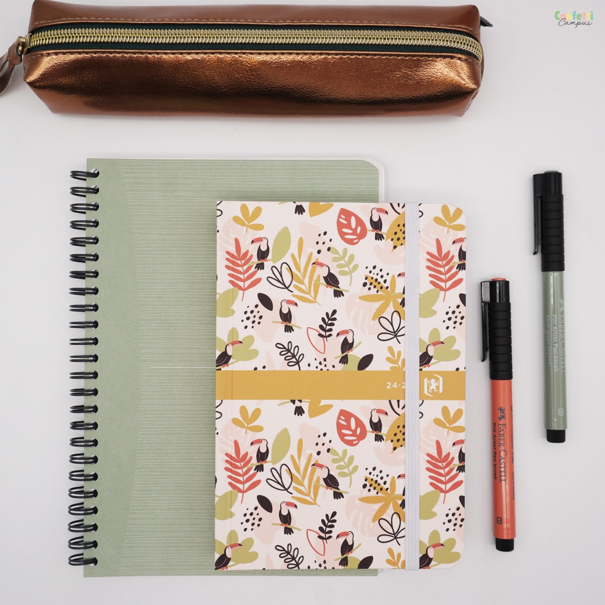 OXFORD Agenda scolaire journalier 12×18 2025-2026 Les motifs de Camille Ocre – Image 6