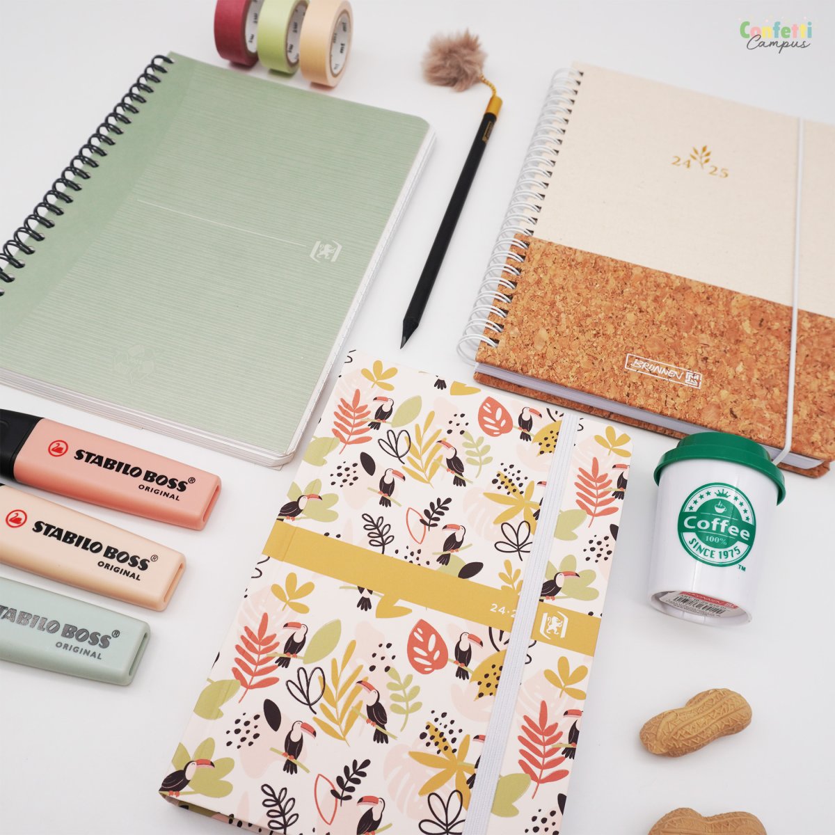 OXFORD Agenda scolaire journalier 12×18 2025-2026 Les motifs de Camille Ocre – Image 3