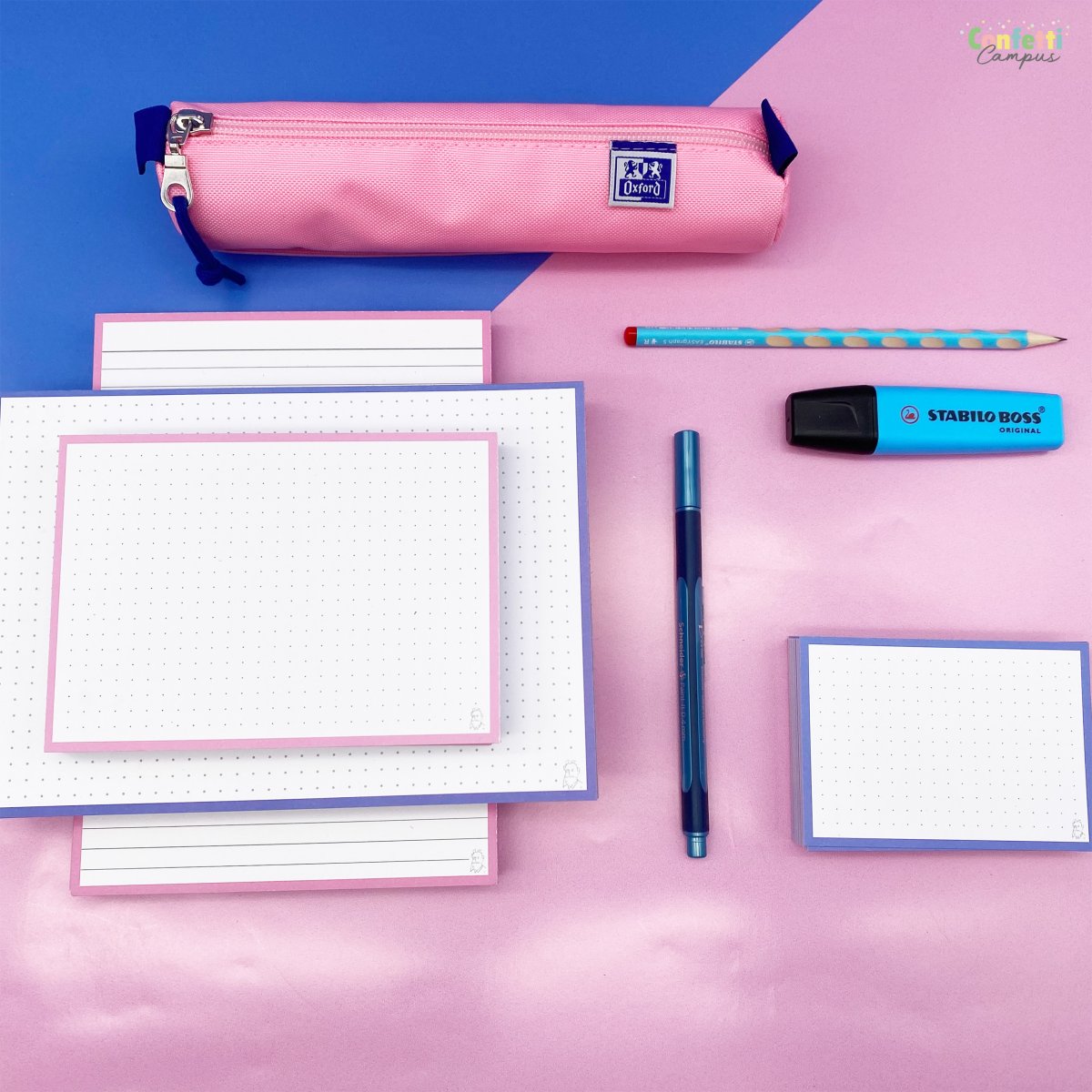 50 Flashcards Leitner A7 à points bicolores Rose vs Bleu – Image 4