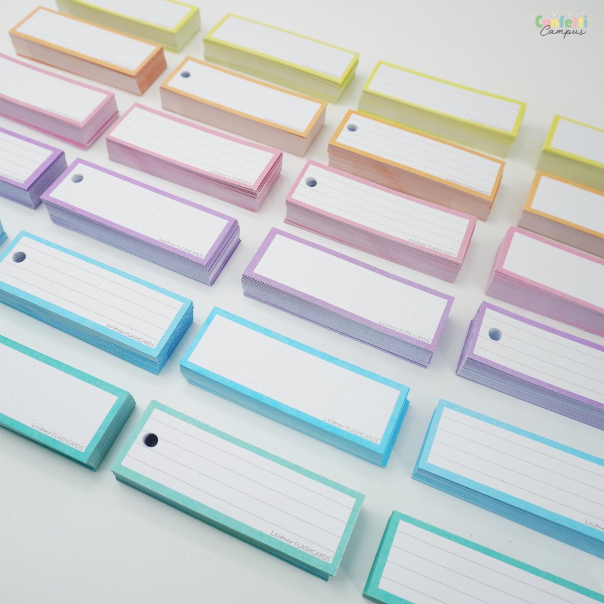 50 Flashcards Leitner Vocabulaire lignées cadre pastel violet – Image 8