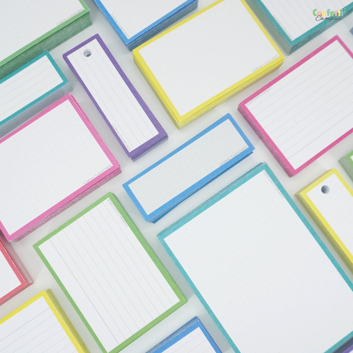 50 Flashcards Leitner Vocabulaire à points cadre bleu saphir – Image 3