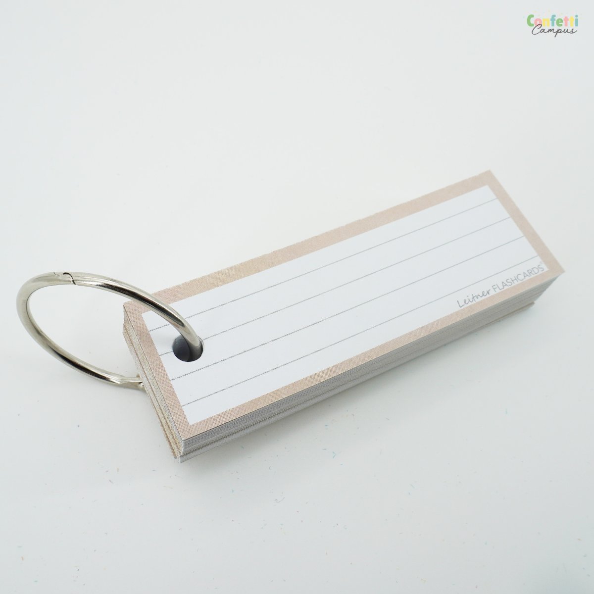 50 Flashcards Leitner Vocabulaire lignées cadre beige sable – Image 5