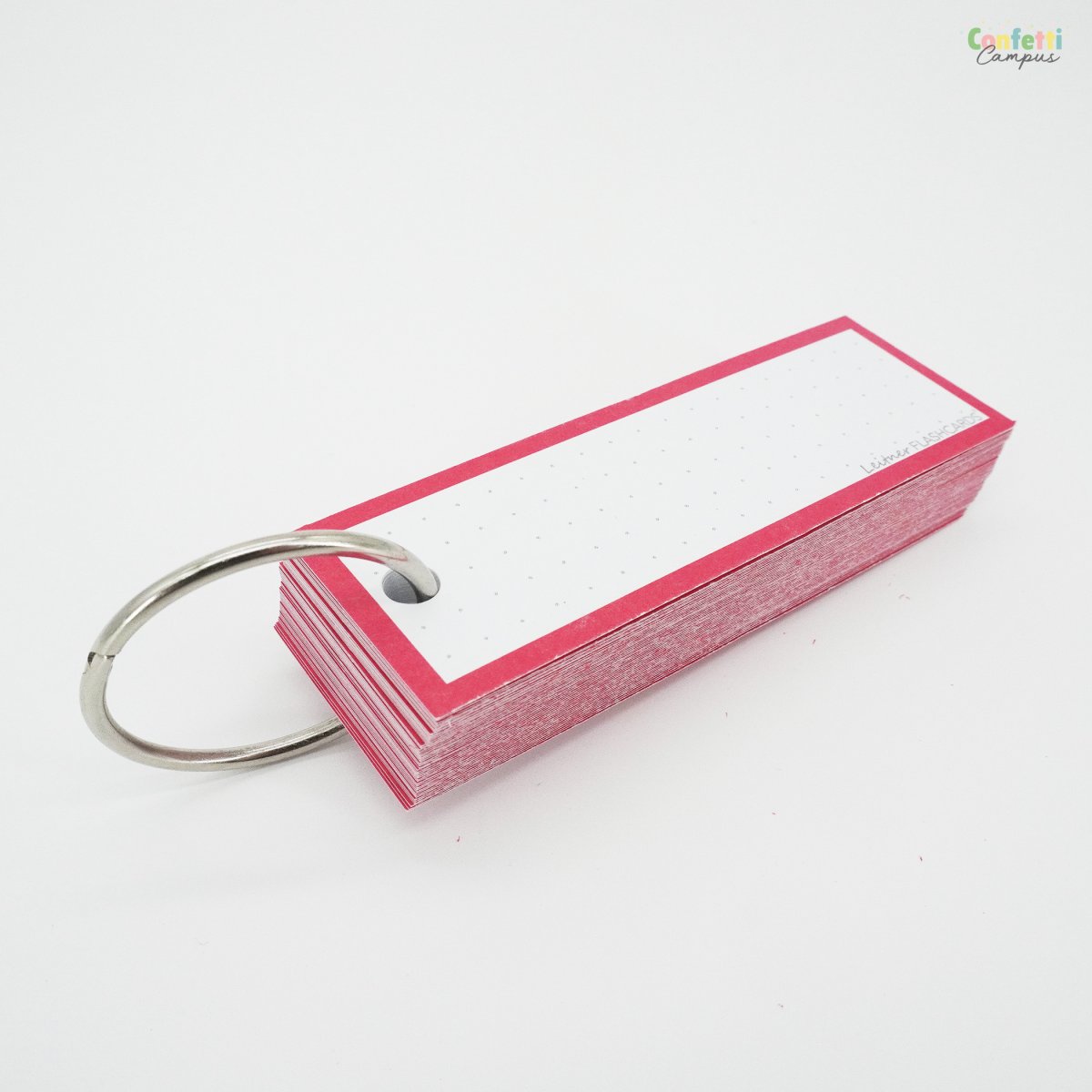 50 Flashcards Leitner Vocabulaire à points cadre rouge garance – Image 7