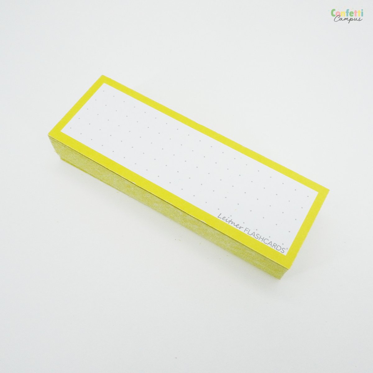 50 Flashcards Leitner Vocabulaire à points cadre jaune banane – Image 4