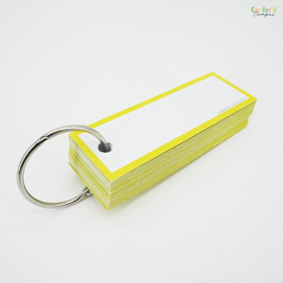 50 Flashcards Leitner Vocabulaire à points cadre jaune banane – Image 7