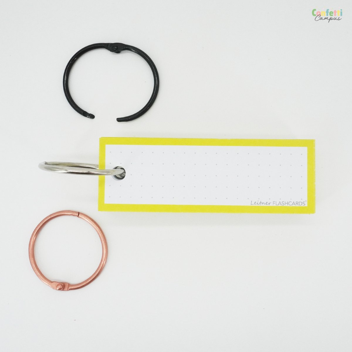 50 Flashcards Leitner Vocabulaire à points cadre jaune banane – Image 8