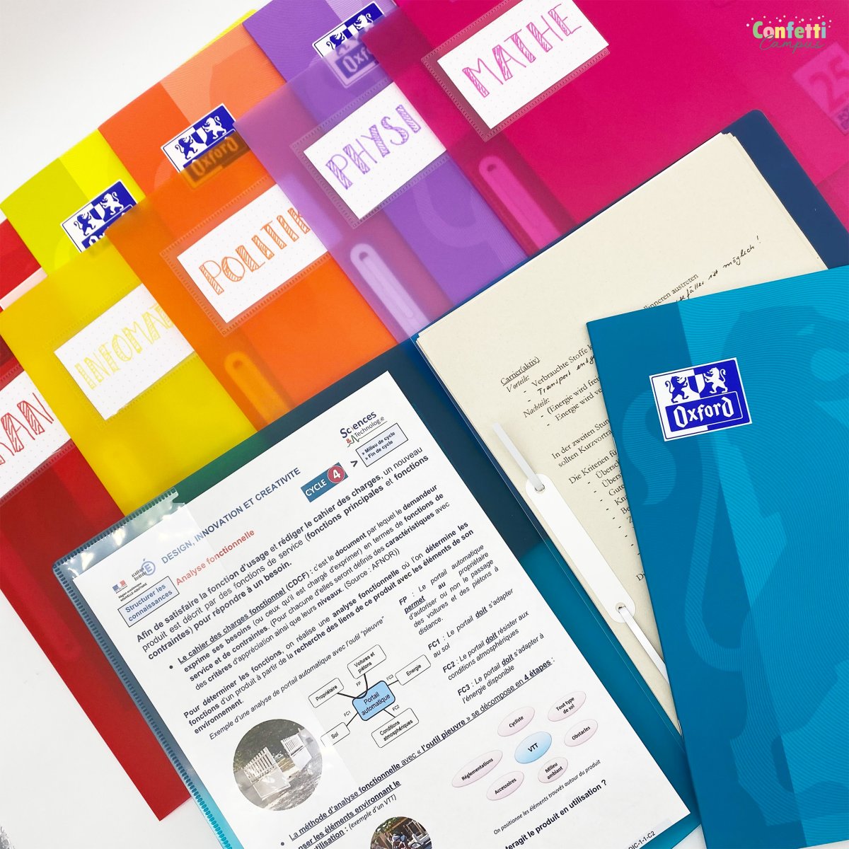 BRUNNEN FACT! Chemise à lamelle A4 en plastique Rose – Image 6