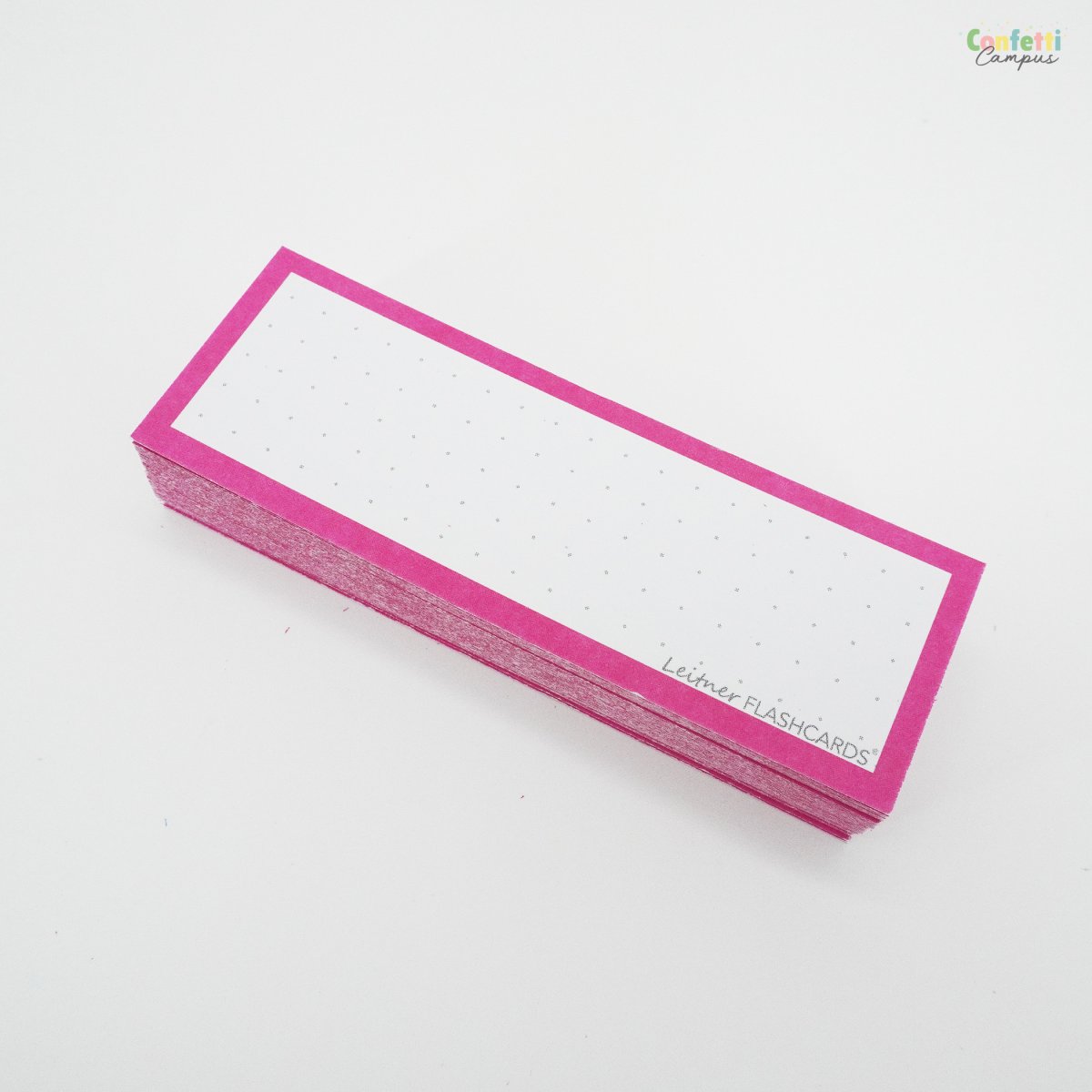 50 Flashcards Leitner Vocabulaire à points cadre rose shocking – Image 4