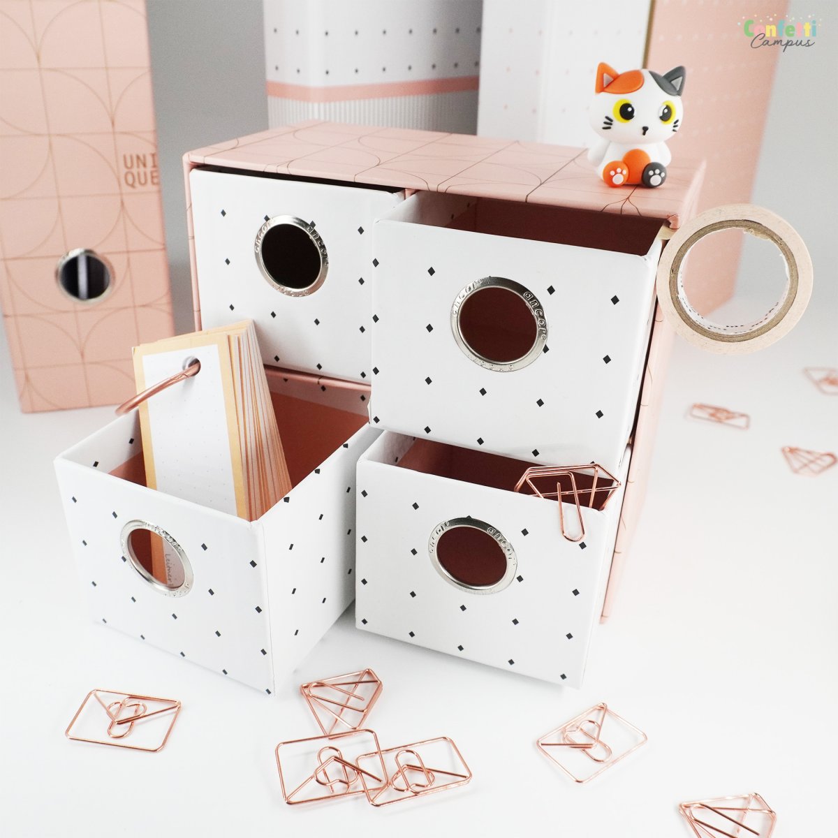 ANCOR UNIQUE Organiseur de bureau 4 tiroirs 17x15x10cm – Image 3