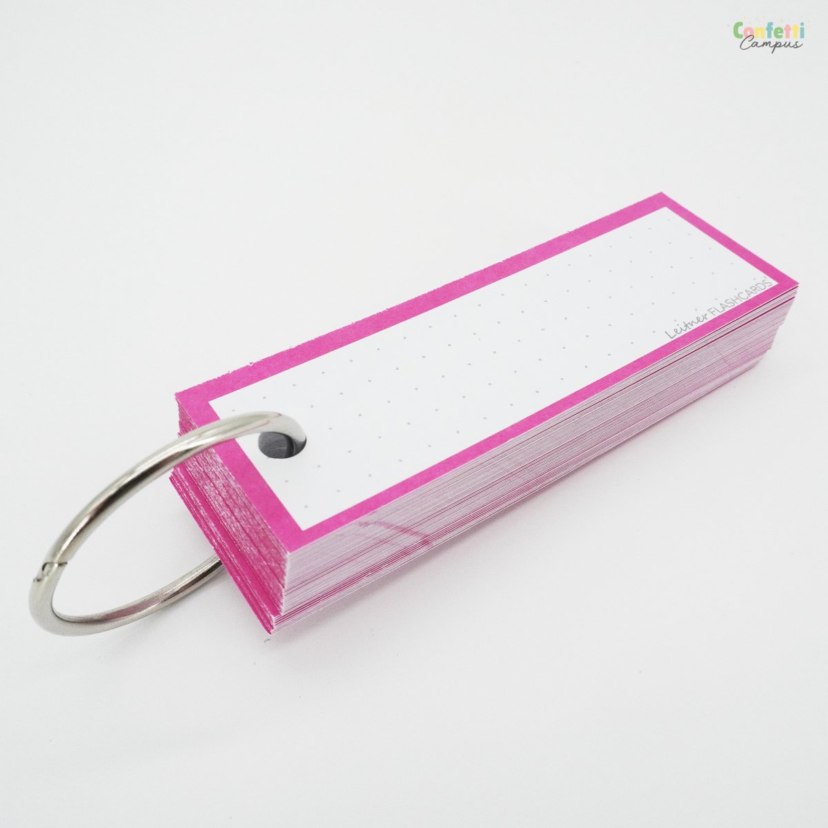 50 Flashcards Leitner Vocabulaire à points cadre rose shocking – Image 7