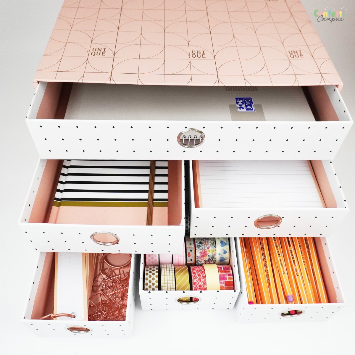 ANCOR UNIQUE Organiseur de bureau 6 tiroirs 34x20x25cm – Image 4
