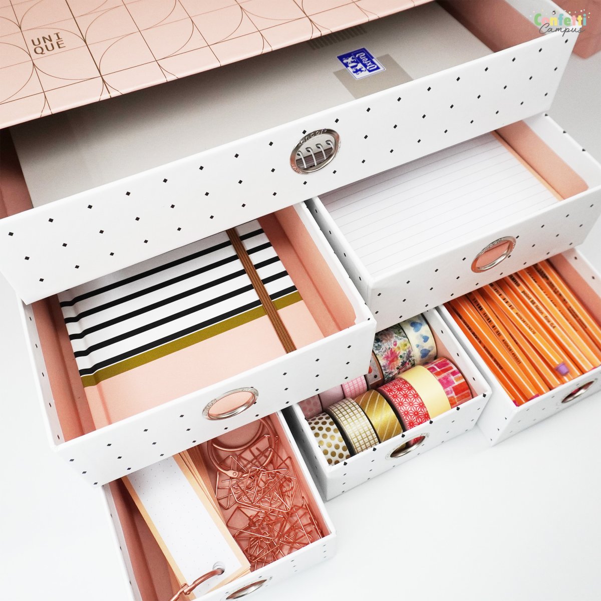 ANCOR UNIQUE Organiseur de bureau 6 tiroirs 34x20x25cm – Image 3